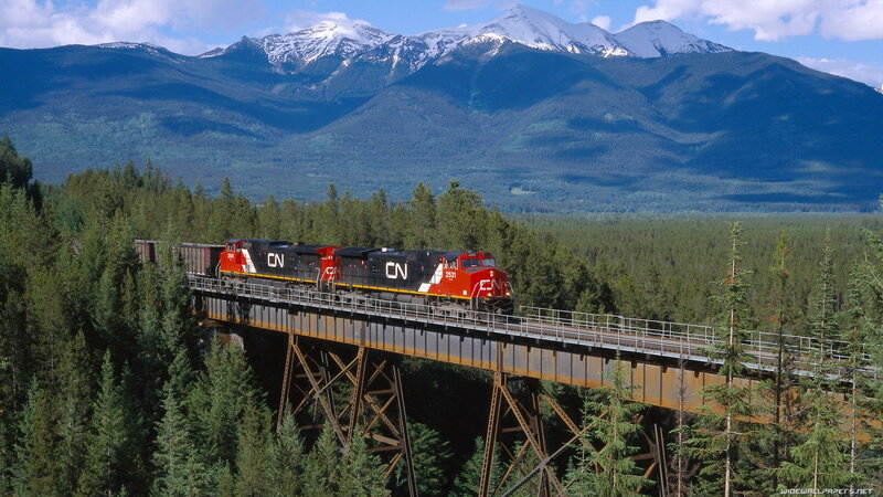 CN Train on Bridge