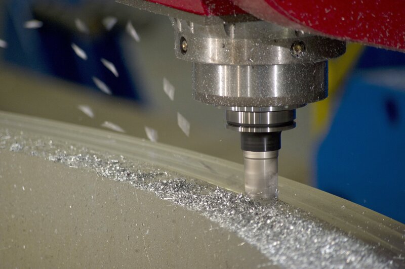 CNC milling machine in operation