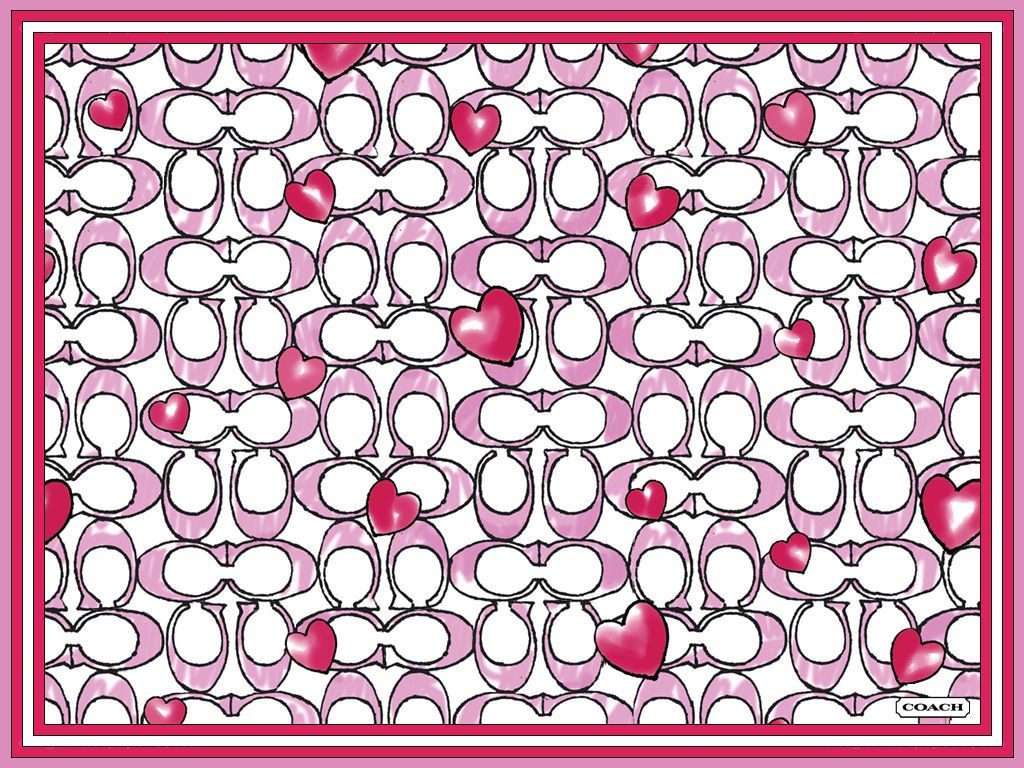 Coach pattern with hearts