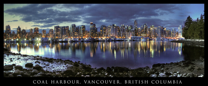 Coal Harbour at dusk