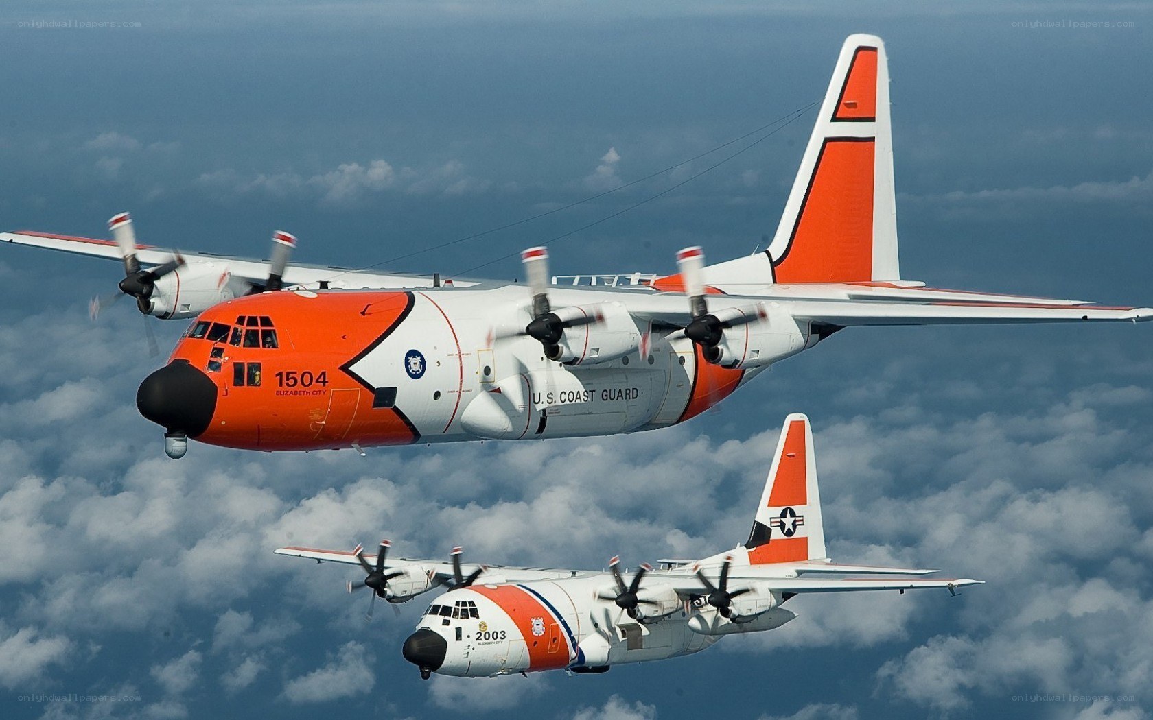 Coast Guard aircraft in flight