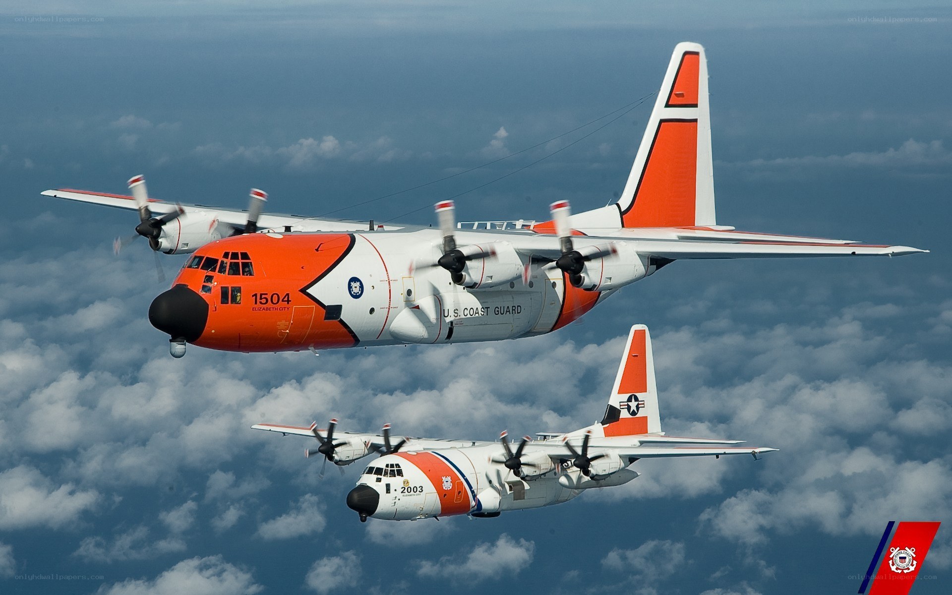 Coast Guard aircraft in flight