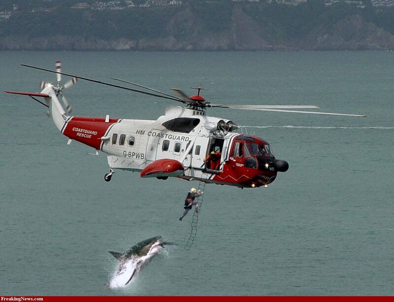 Coast Guard Helicopter — Red