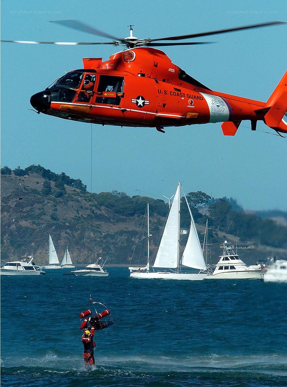 Coast Guard helicopter rescue