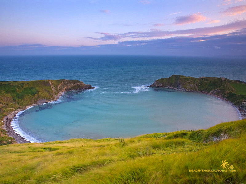 Coastal Bay at Dusk — Blue