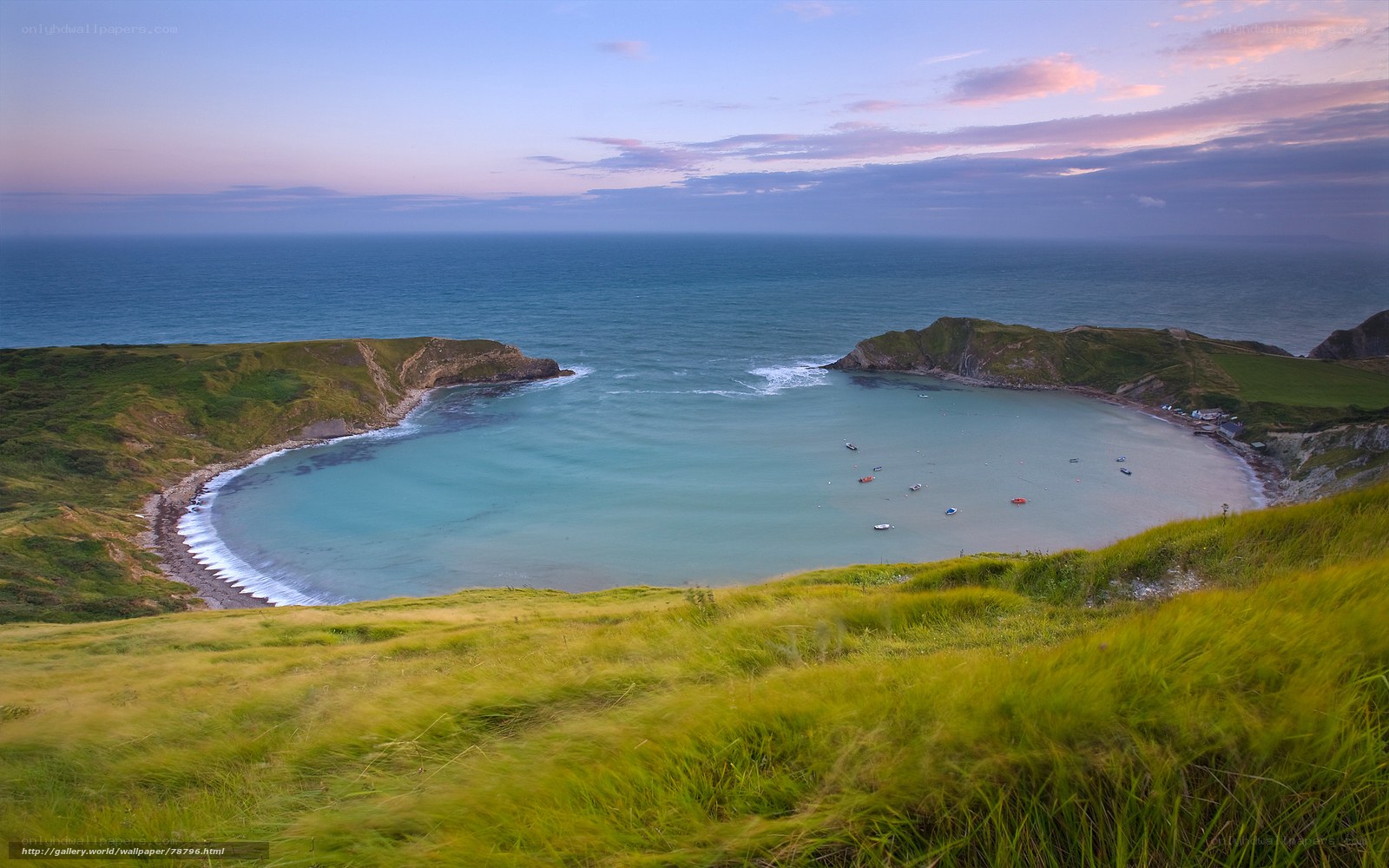 coastal bay at dusk