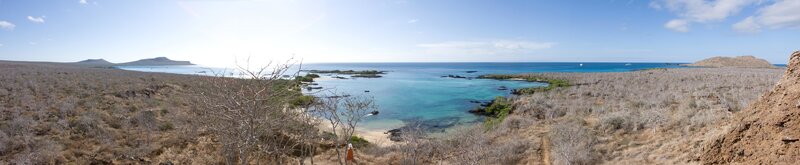 coastal bay with arid landscape