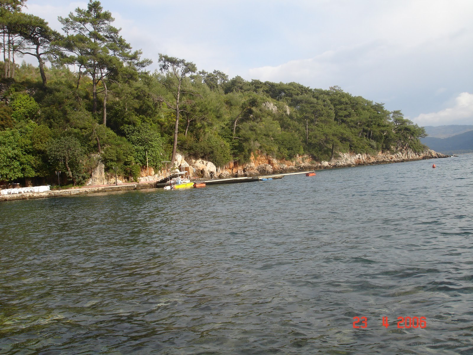 coastal bay with boats
