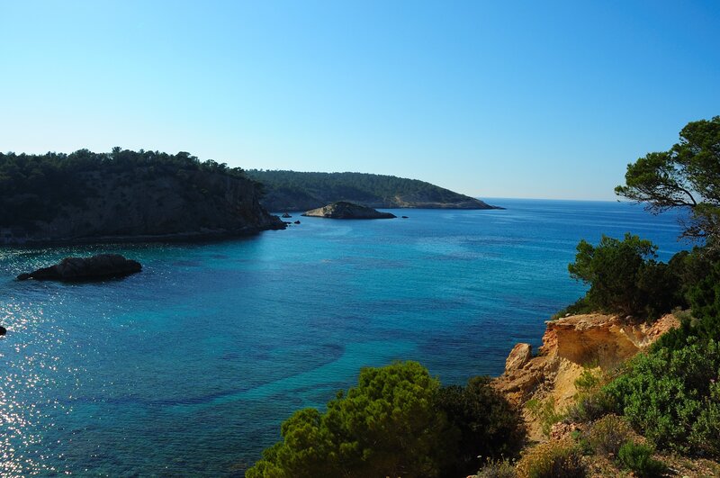 coastal bay with clear blue water