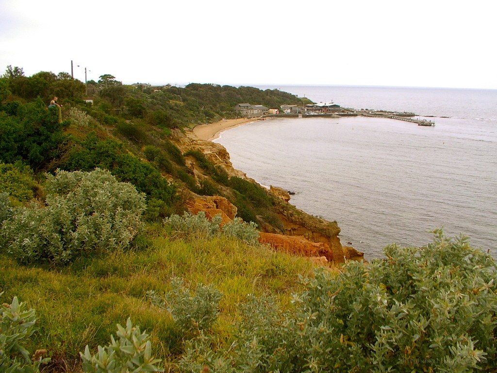 coastal bay with cliffs and beach