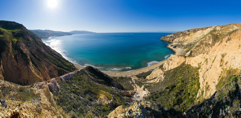 coastal bay with cliffs and turquoise water