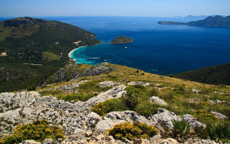 Coastal Bay with Island