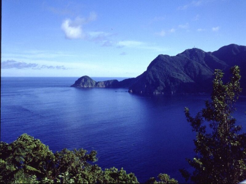 Coastal Bay with Islands — Blue, Serene, Afternoon