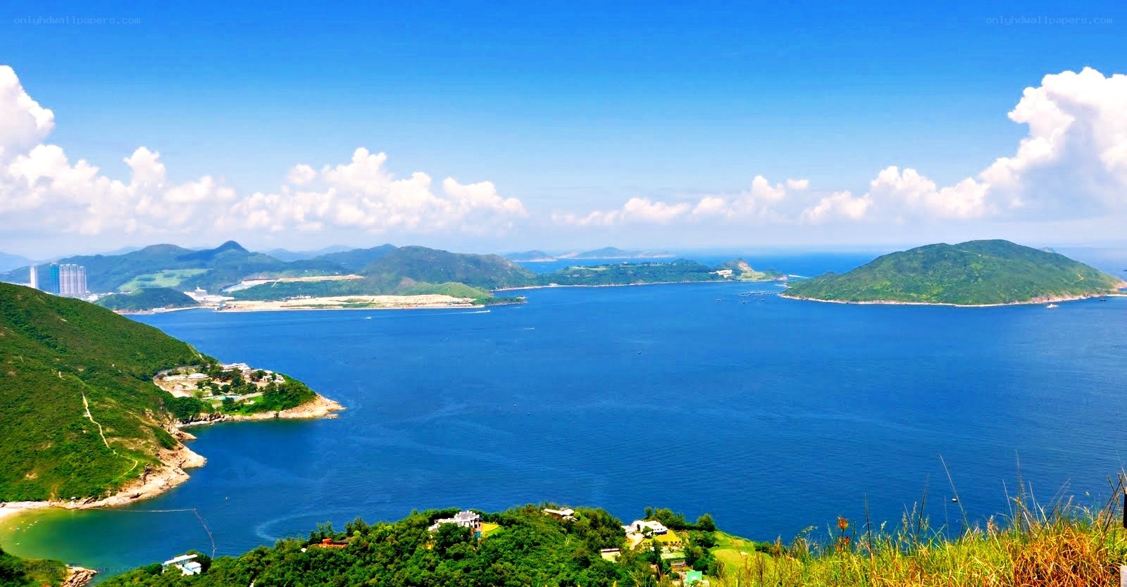 coastal bay with islands