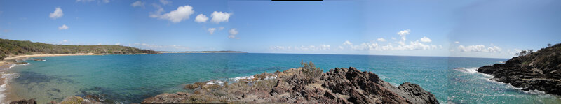 coastal bay with rocky shore