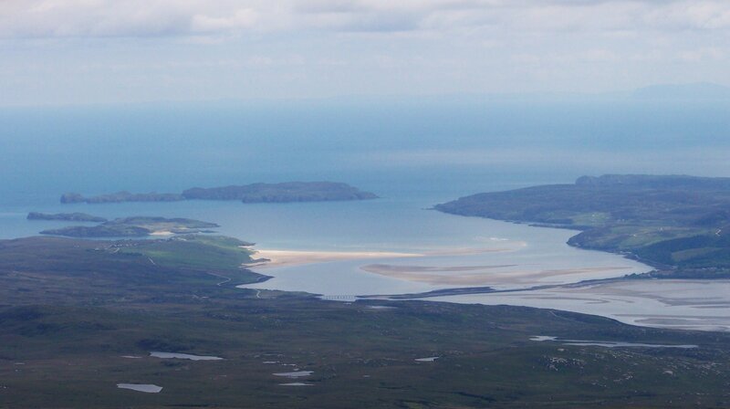 Coastal Bay with Sandbars — Blue
