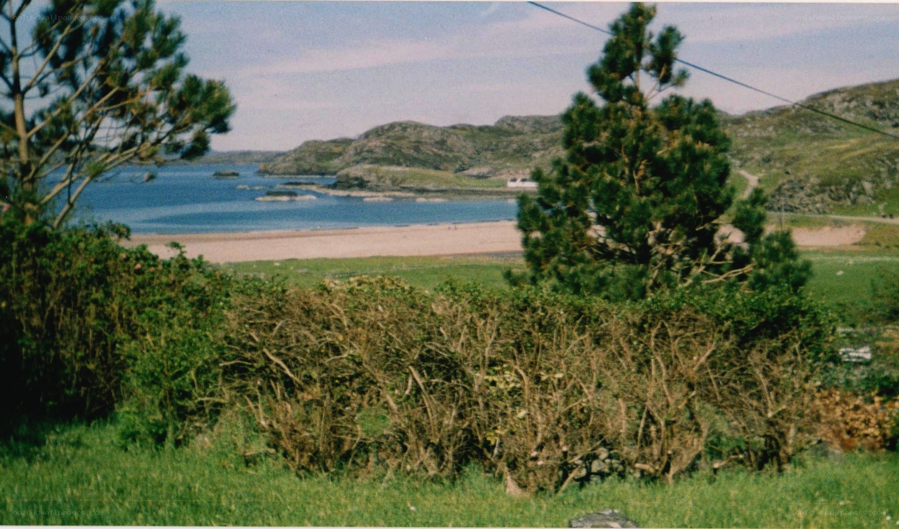 coastal bay with sandy beach