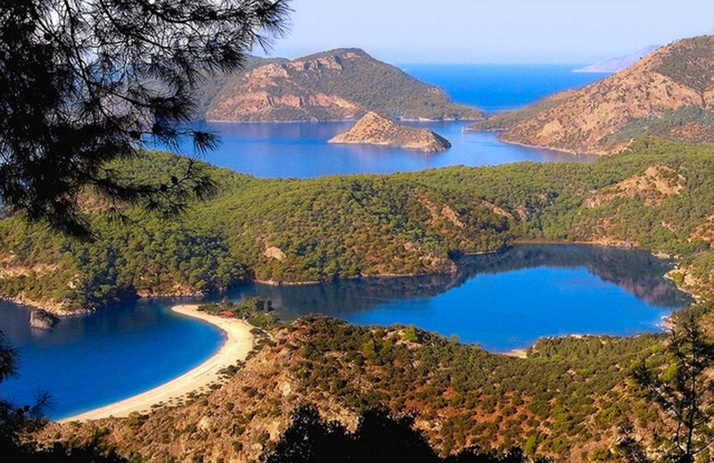 Coastal bay with sandy beach