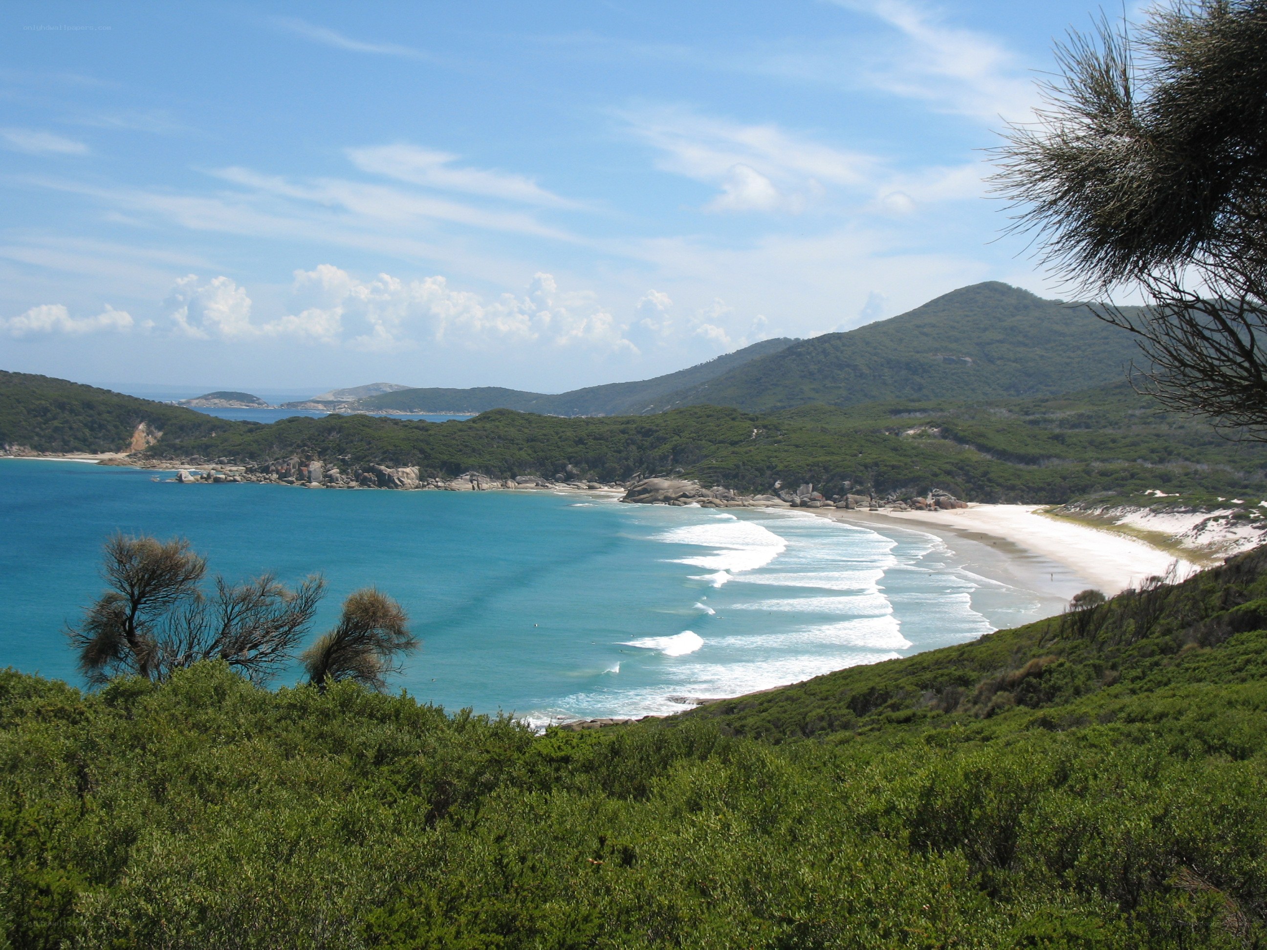 coastal bay with sandy beach