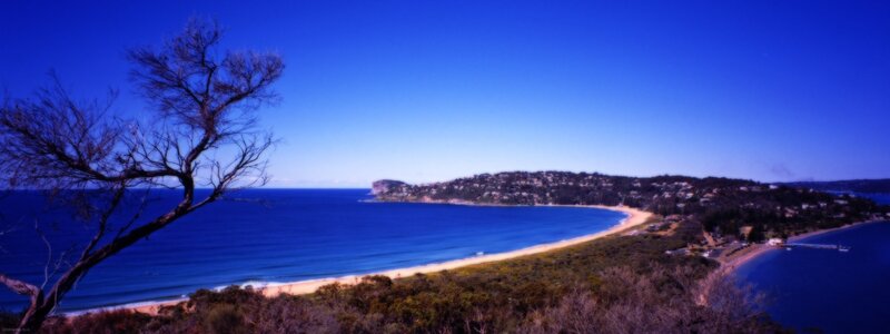 coastal bay with sandy beach