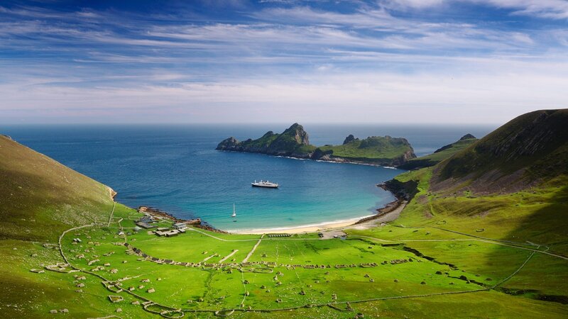 Coastal Bay with Ship