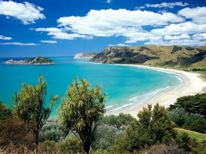 coastal bay with turquoise water