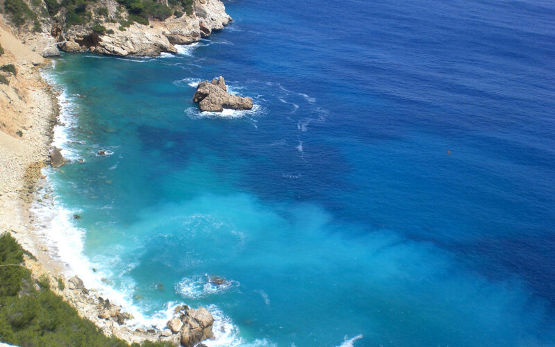 coastal bay with turquoise water