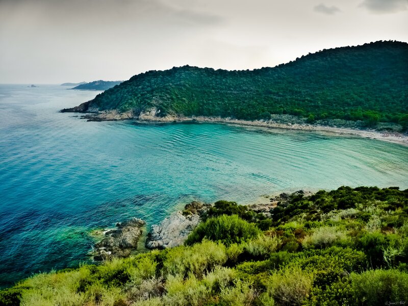coastal bay with turquoise water