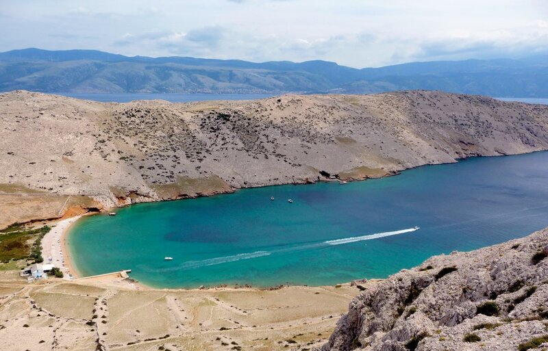 coastal bay with turquoise water