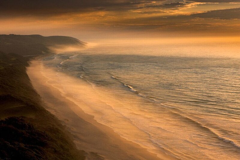 Coastal Beach at Sunset