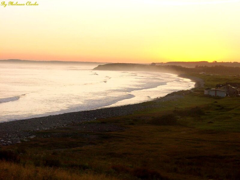 Coastal Beach at Sunset — Yellow, Serene