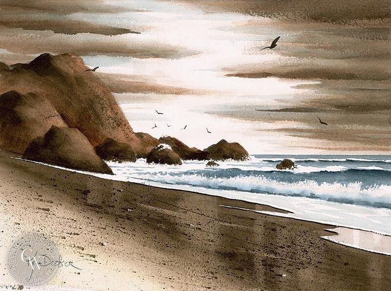 Coastal Beach Scene