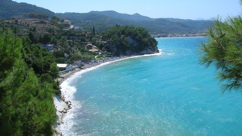 Coastal beach with turquoise water