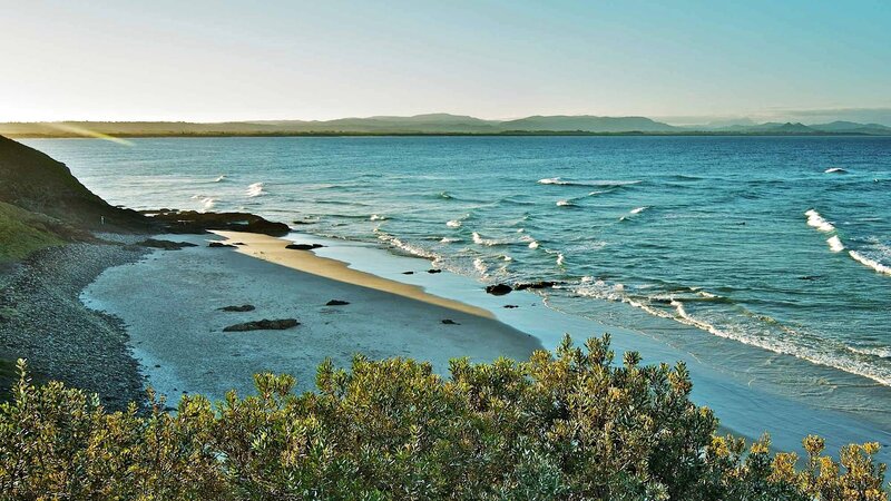 coastal beach with waves