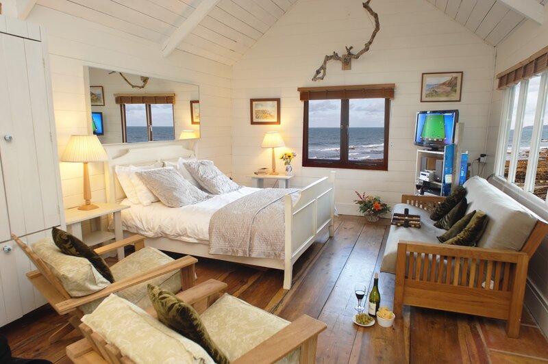 Coastal Bedroom with Ocean View — White