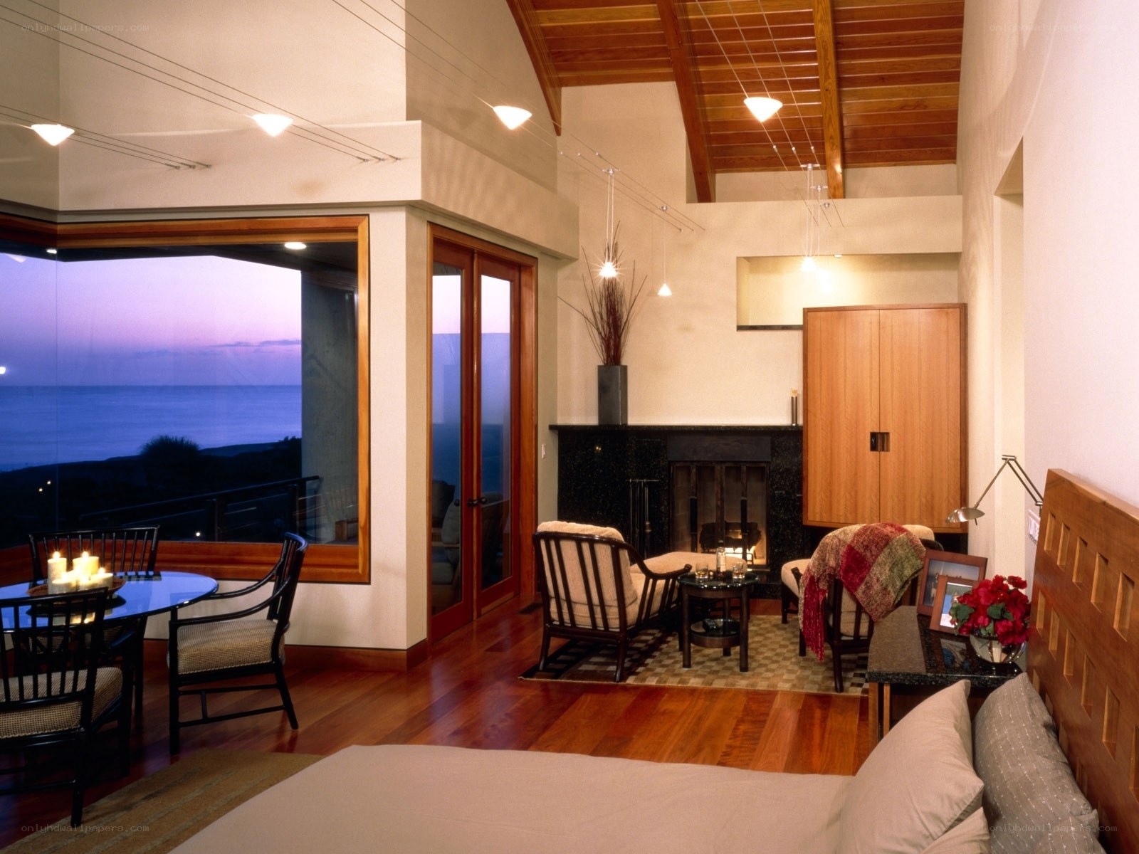 Coastal bedroom with ocean view