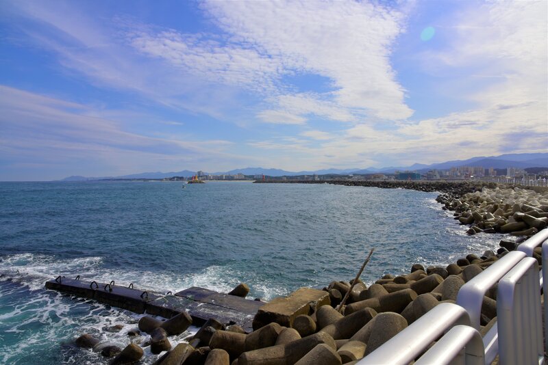 Coastal Breakwater and Sea