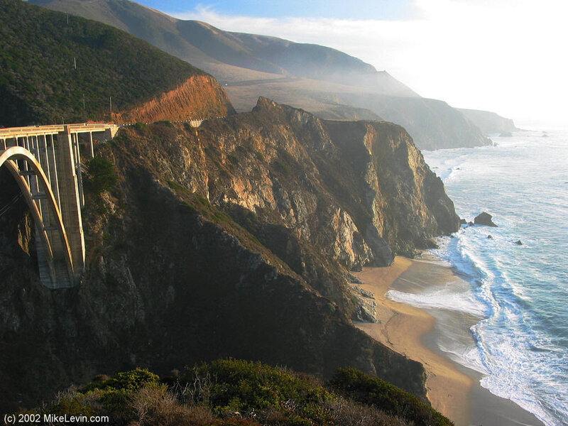 coastal bridge over cliffs