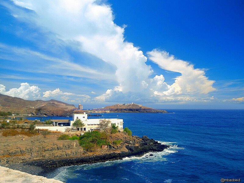 Coastal Buildings on Cliff