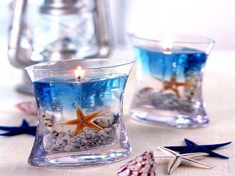 coastal candle decorations
