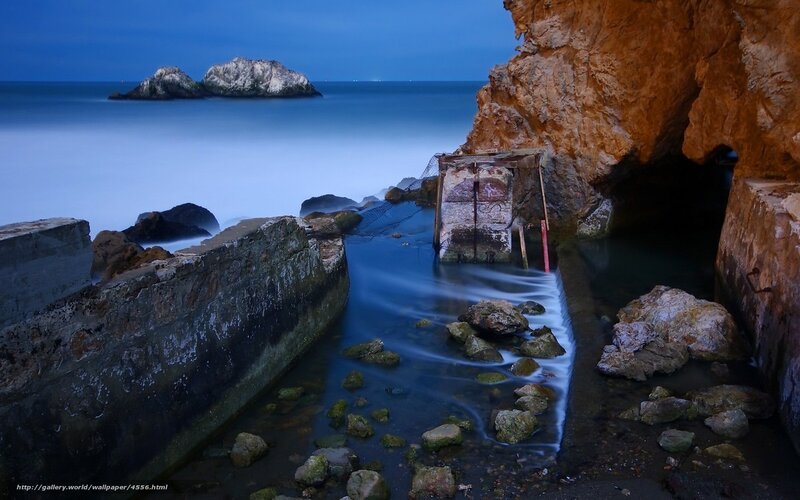 Coastal Cave at Dusk