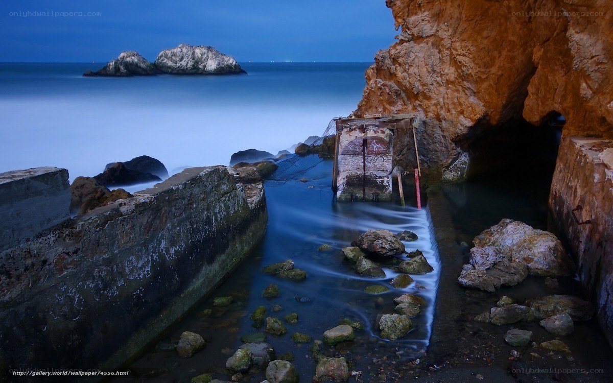 Coastal Cave at Dusk