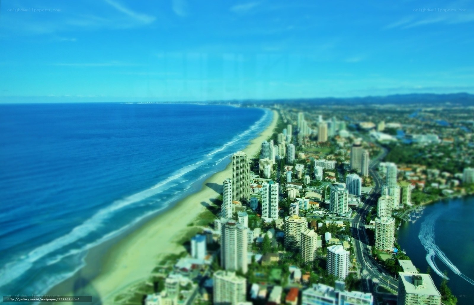 coastal city aerial view