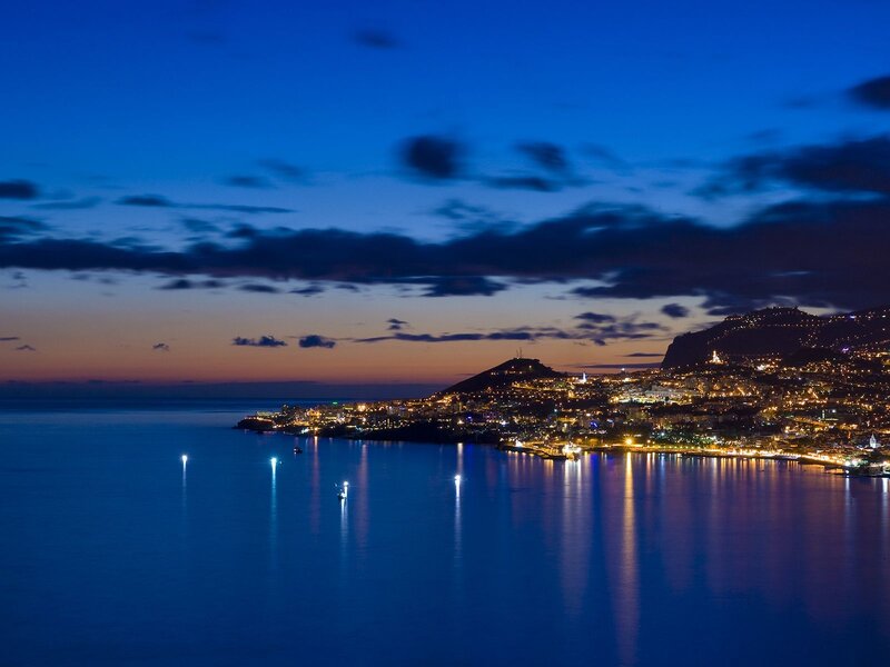 Coastal City at Night