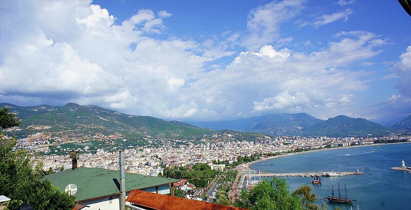 Coastal City View — Blue, Serene, Afternoon