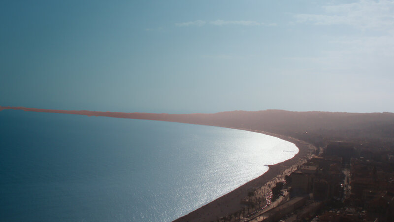 Coastal City View — Blue