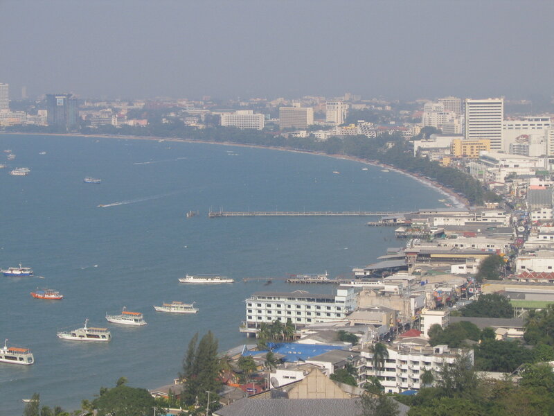 coastal city with boats and buildings