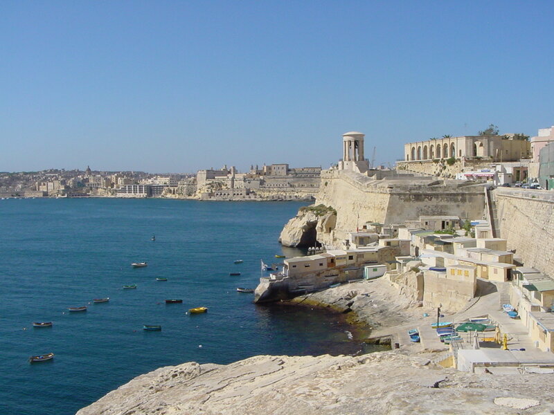 coastal city with historic fort