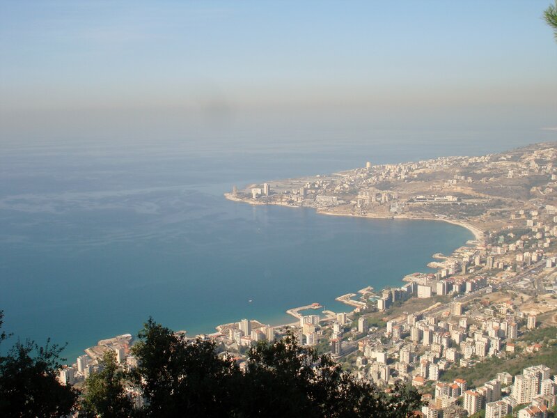 Coastal Cityscape View — Blue