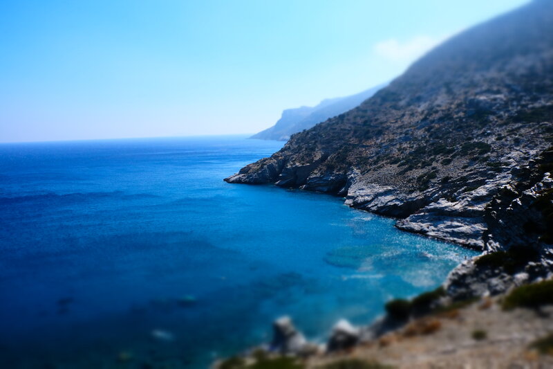 Coastal Cliff and Sea — Blue, Serene, Afternoon
